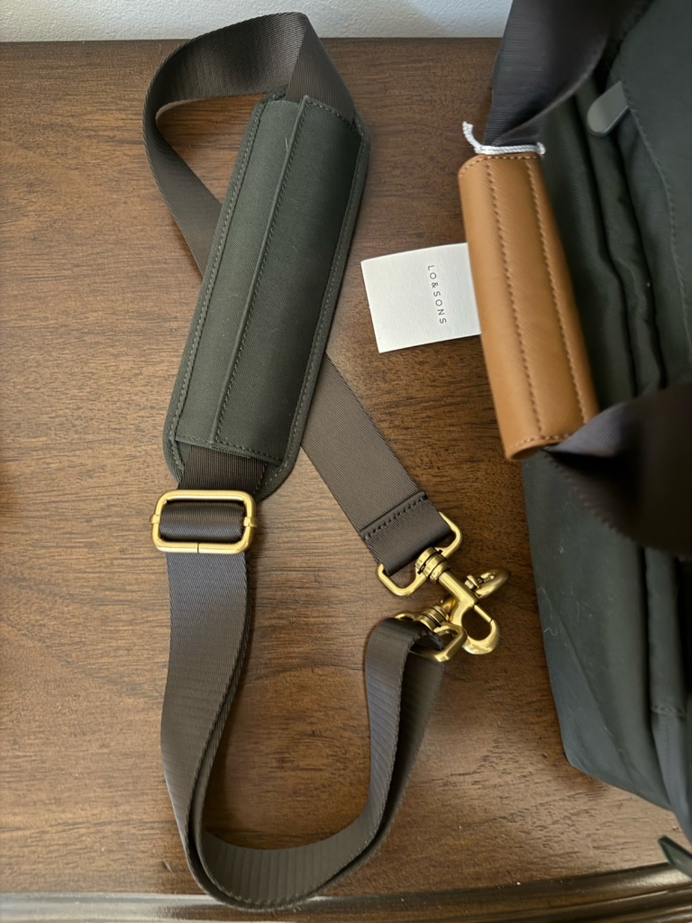 Lo & Sons Olive Green Catalina with Travel Straps and Separate Shoe Compartment - Picture 8 of 16